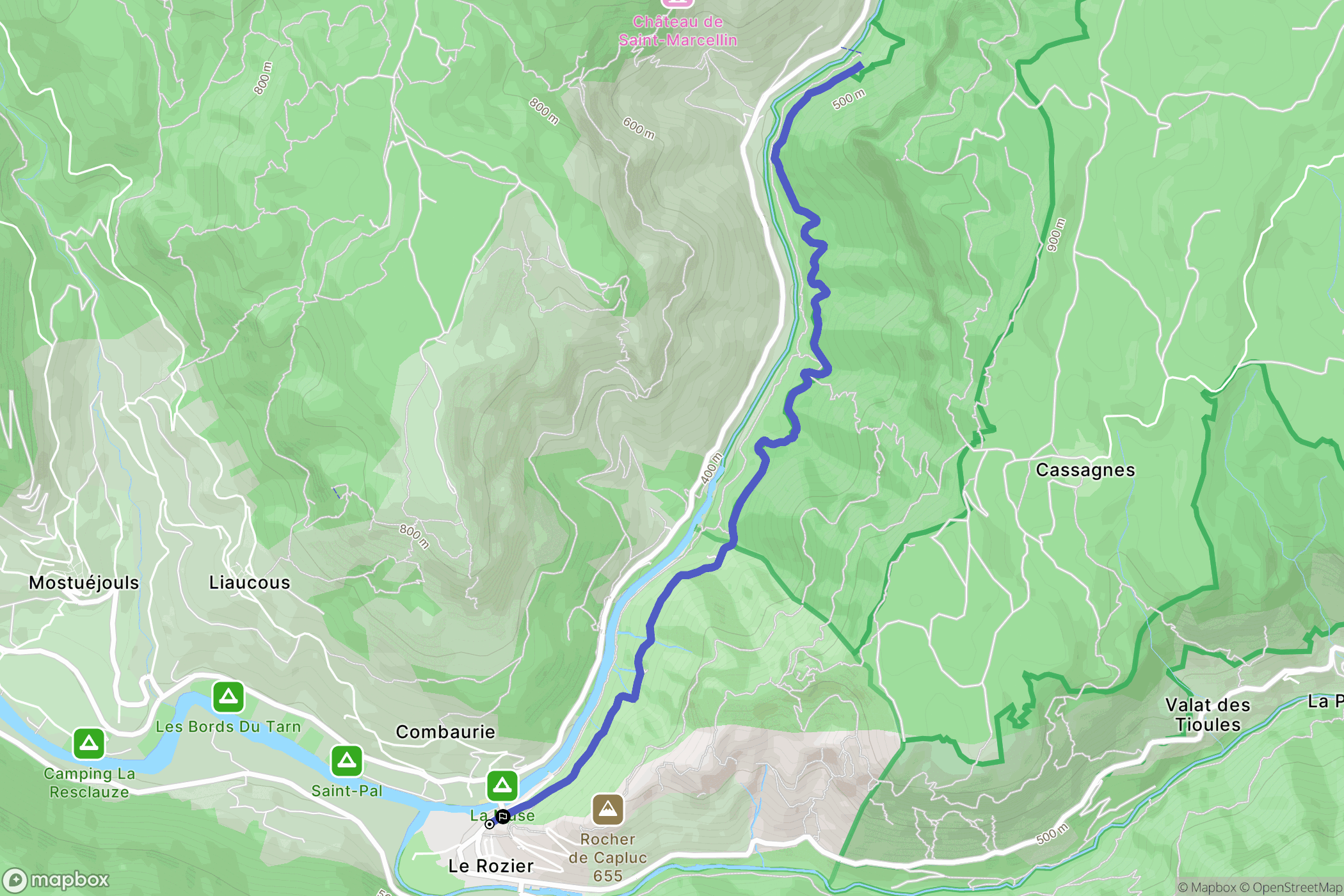 Le Rozier: routekaart voor buitenactiviteiten - France