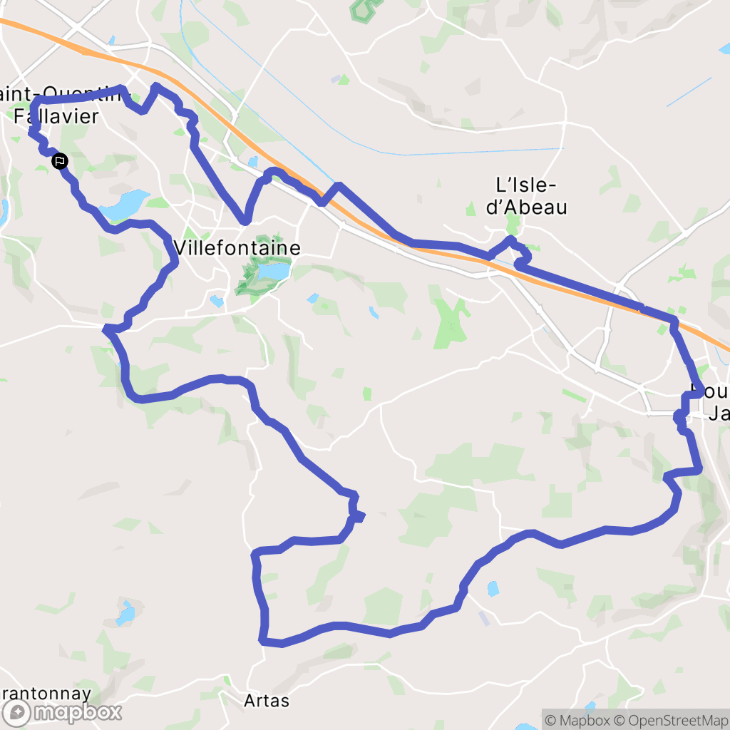 Saint-Quentin-Fallavier : carte du parcours de randonnée - France
