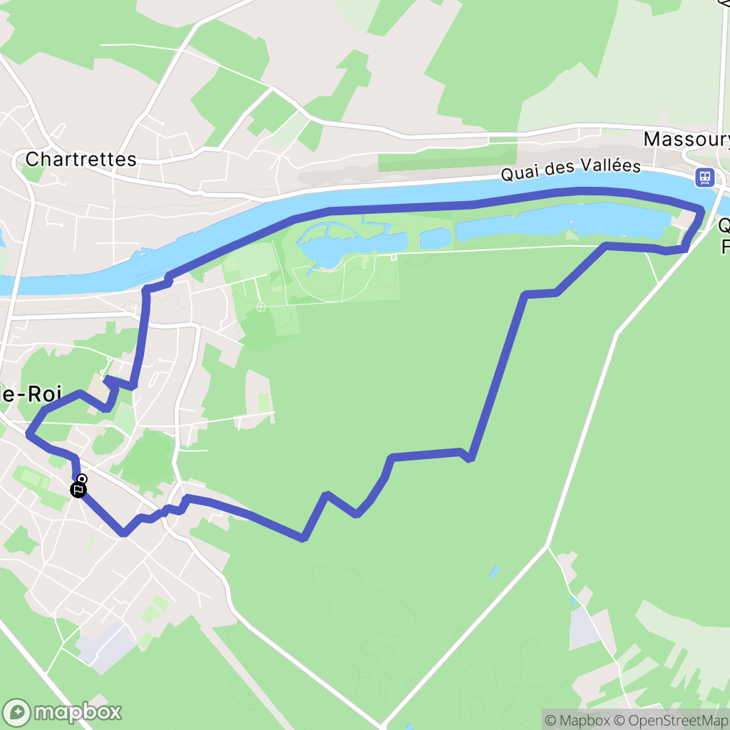 Bois-le-Roi : carte du parcours de randonnée - France