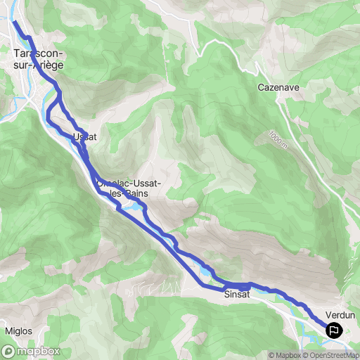 Verdun : carte du parcours de randonnée - France