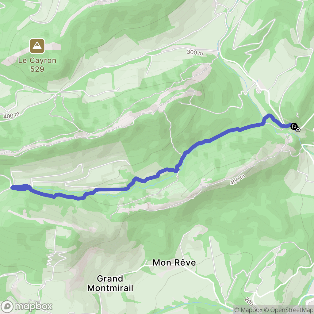 Lafare : carte du parcours de randonnée - France