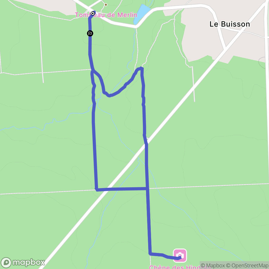 Paimpont : carte du parcours de randonnée - France
