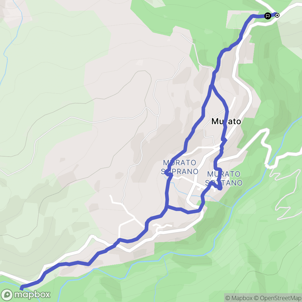 Murato : carte du parcours de randonnée - France