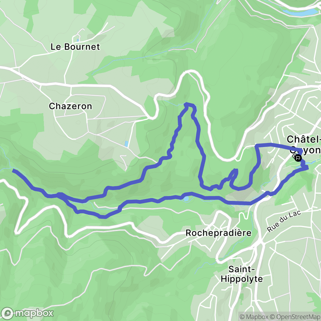 Châtel-Guyon : carte du parcours de randonnée - France