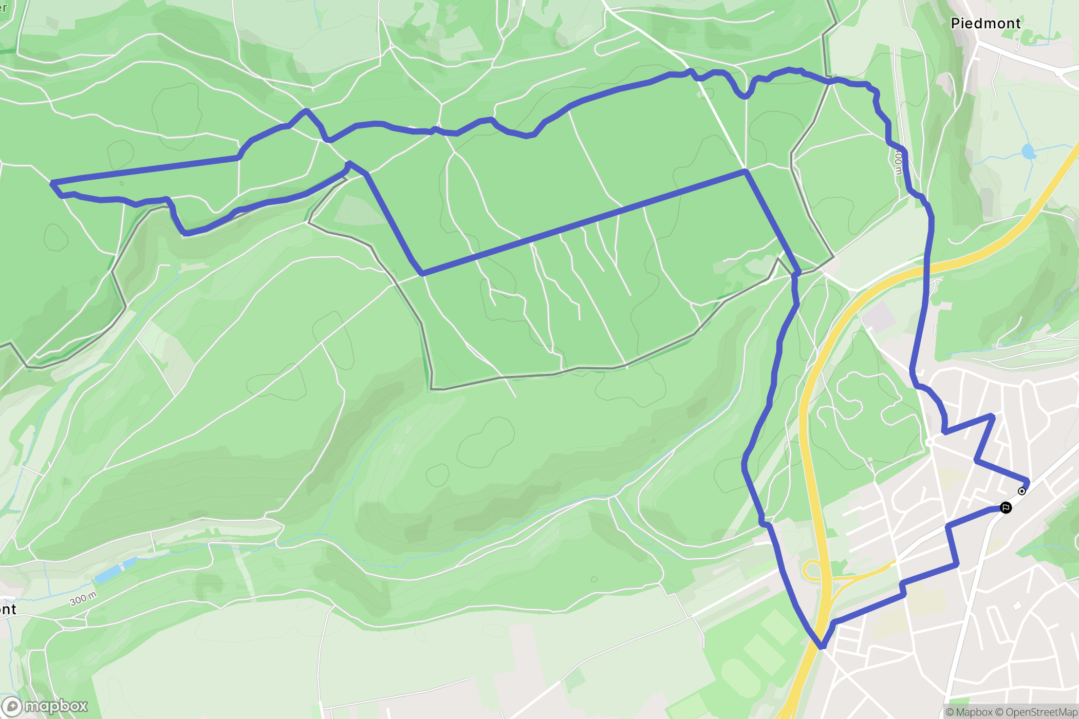 Mont-Saint-Martin : carte du parcours de randonnée - France