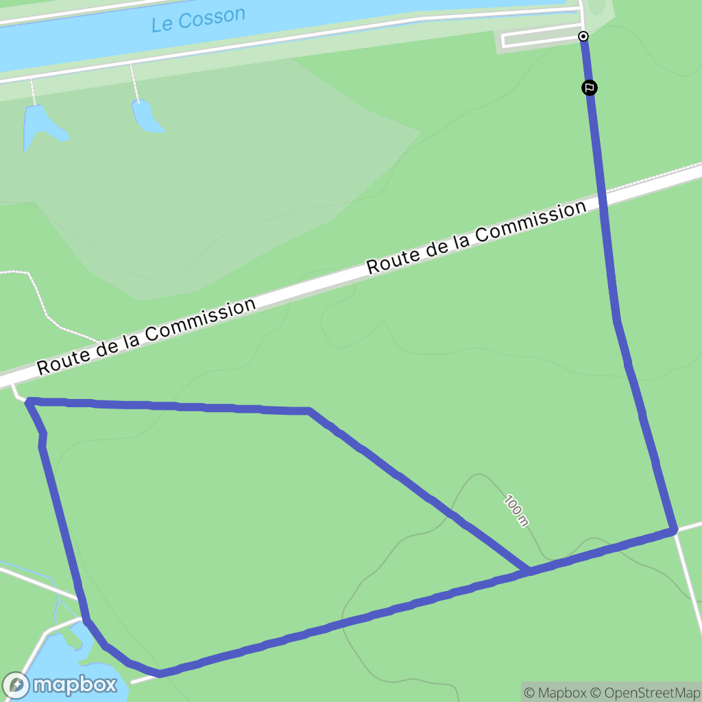Chambord : carte du parcours de randonnée - France