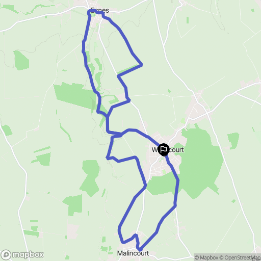 Walincourt-Selvigny : carte du parcours de randonnée - France