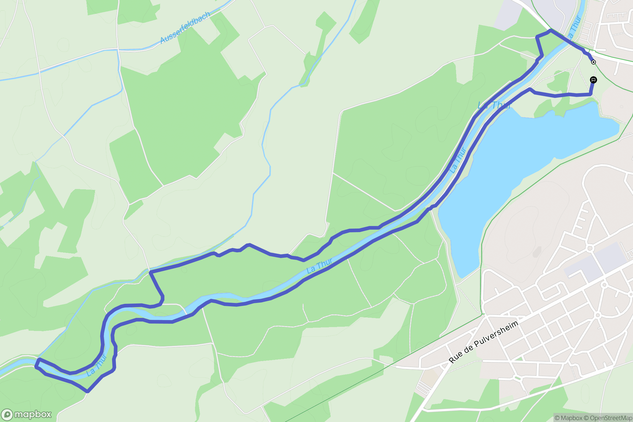 Ensisheim : carte du parcours de randonnée - France