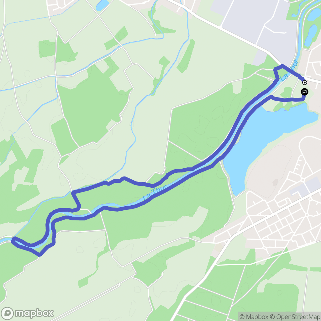 Ensisheim : carte du parcours de randonnée - France