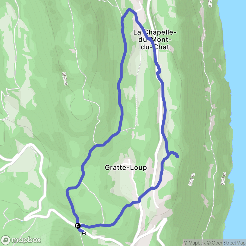 La Chapelle-du-Mont-du-Chat : carte du parcours de randonnée - France