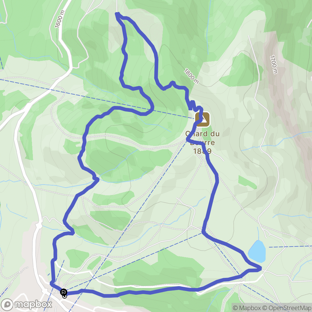 Hauteluce : carte du parcours de randonnée - France