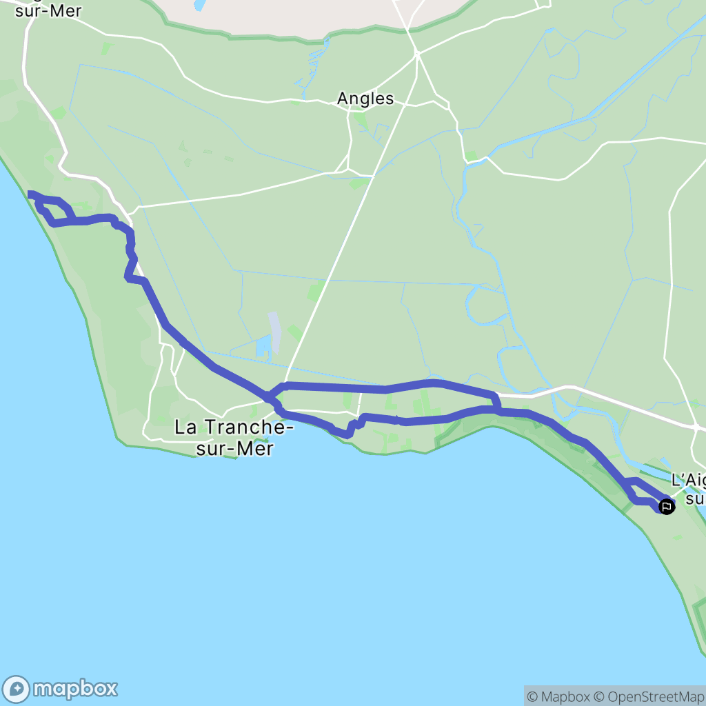 L'Aiguillon-la-Presqu'île : carte du parcours de randonnée - France