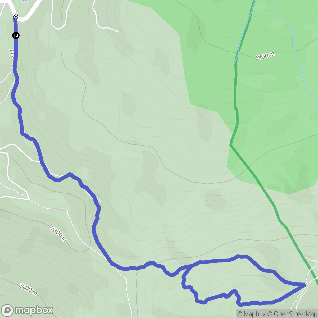 Uvernet-Fours : carte du parcours de randonnée - France