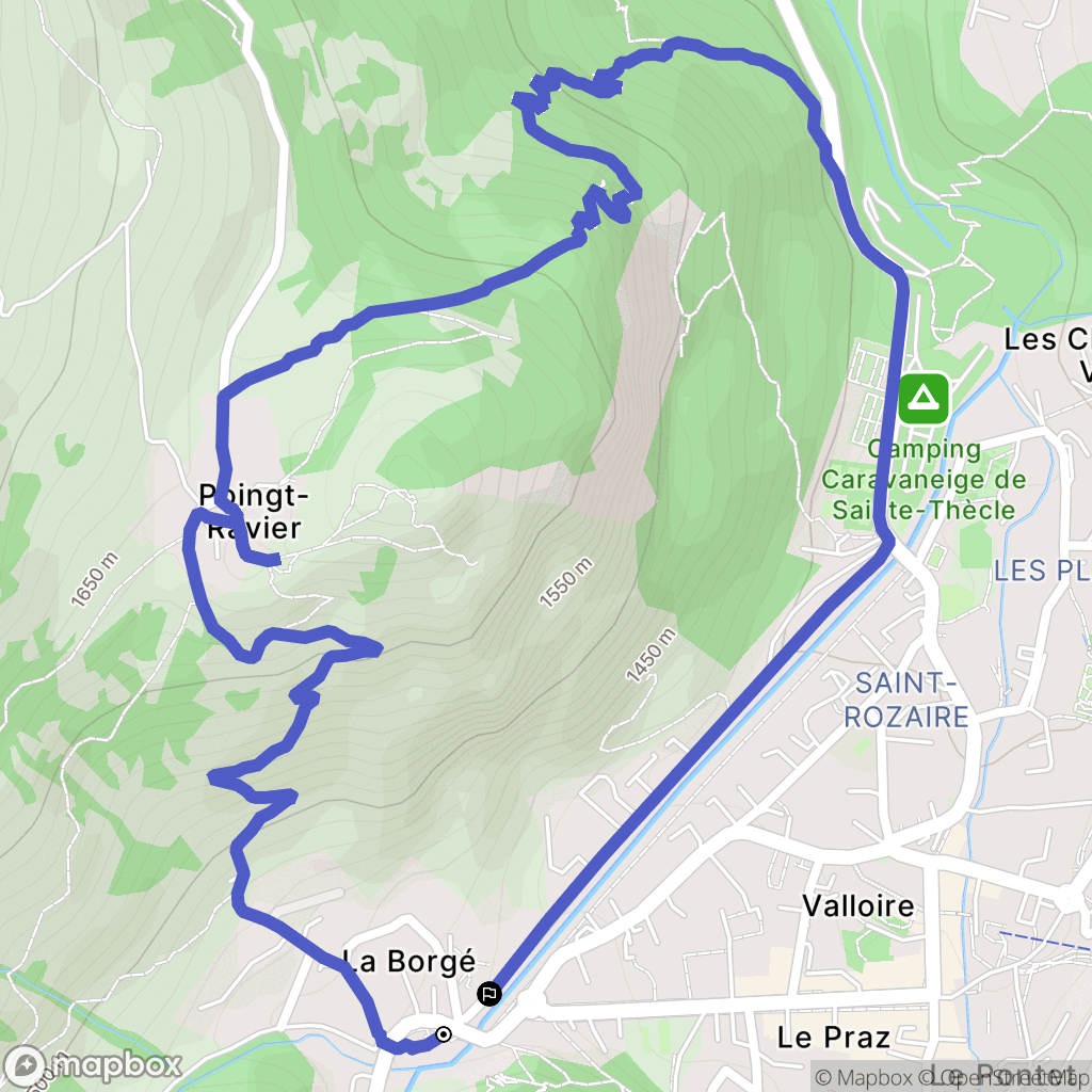 Valloire : carte du parcours de randonnée - France