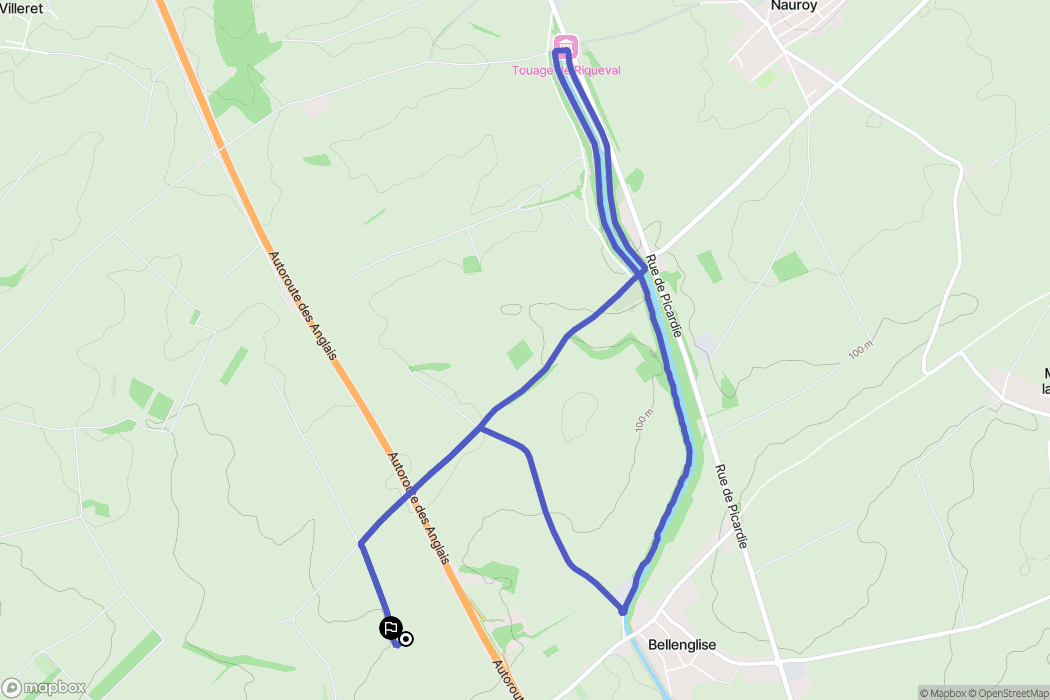 Pontruet : carte du parcours de randonnée - France