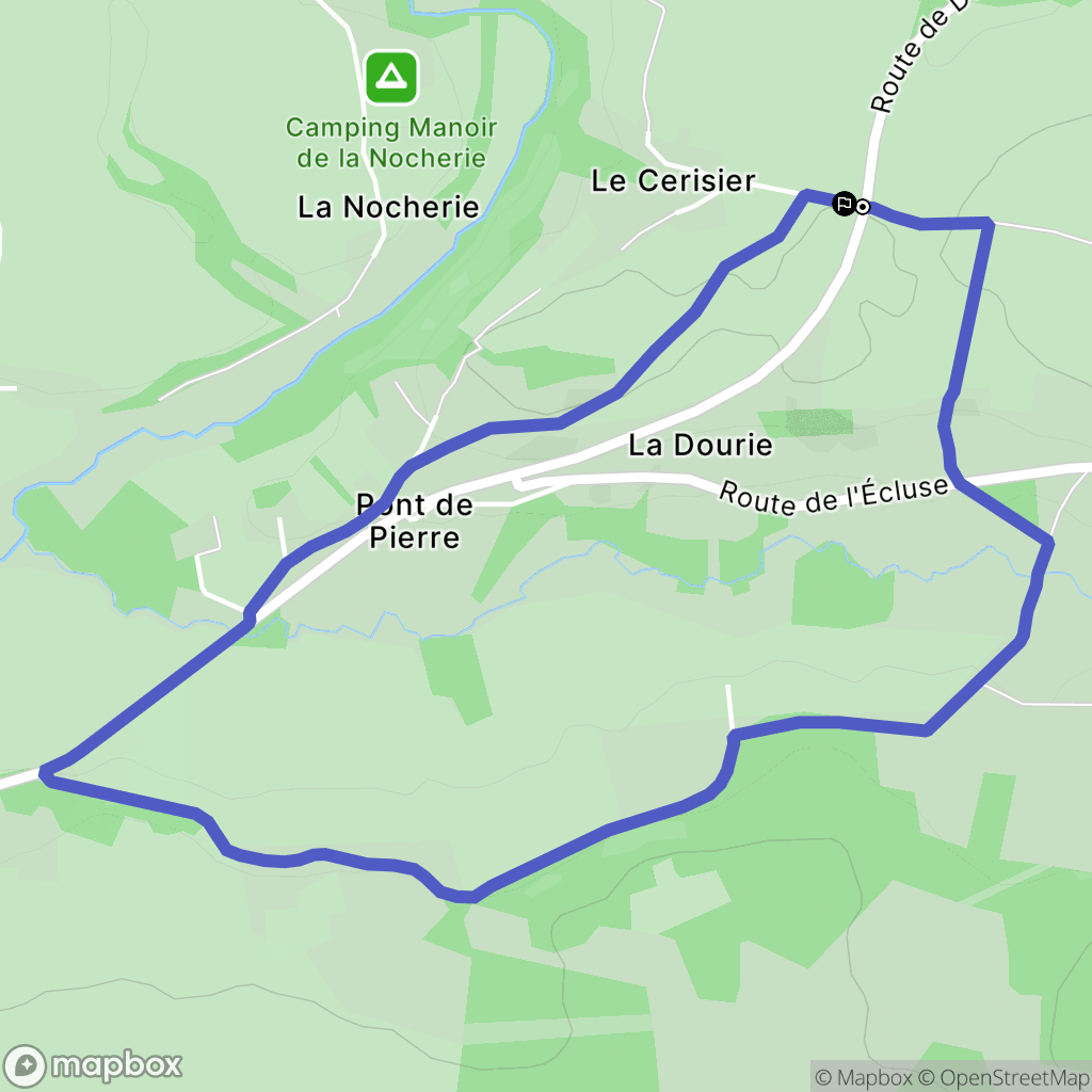 Champsecret : carte du parcours de randonnée - France