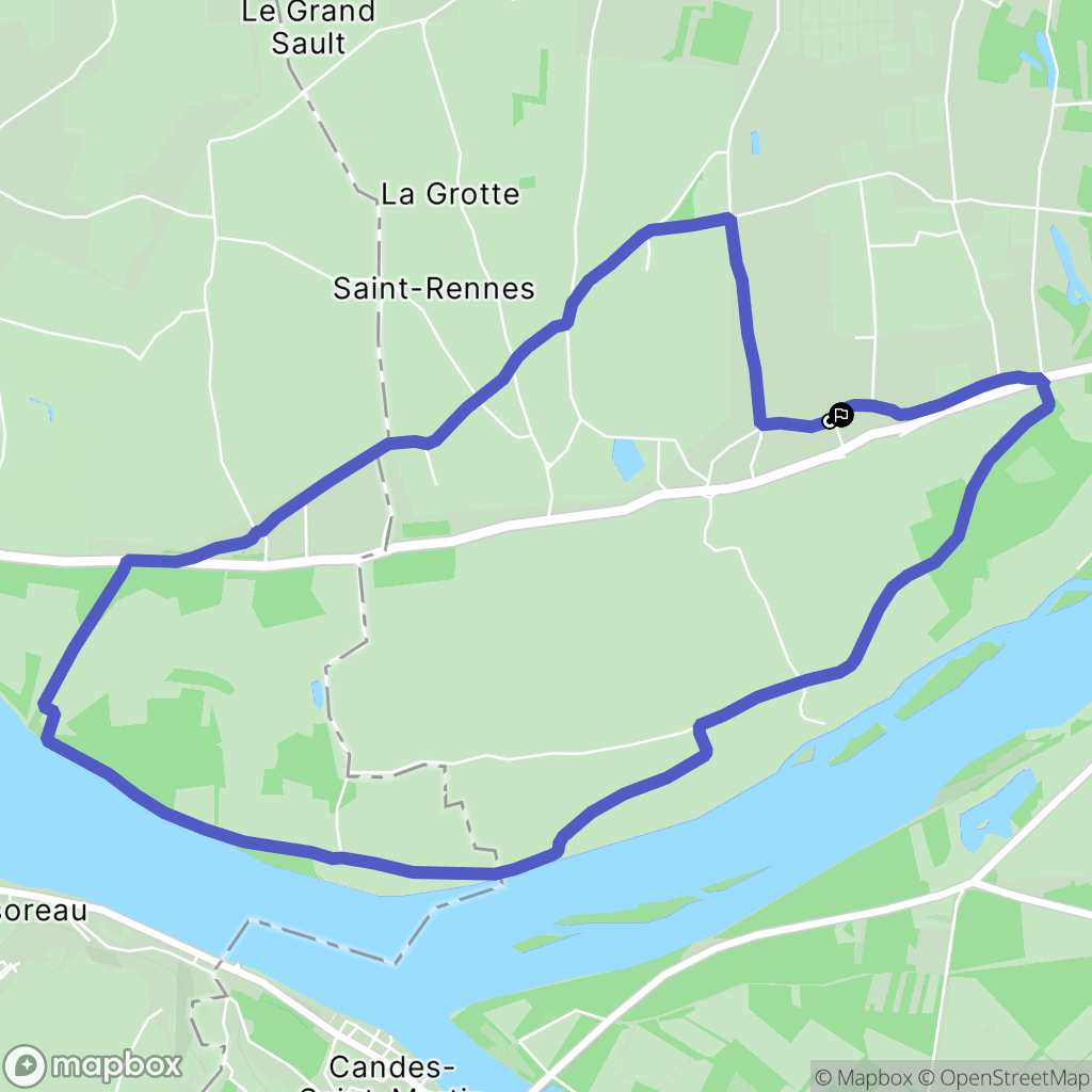 Chouzé-sur-Loire : carte du parcours de randonnée - France