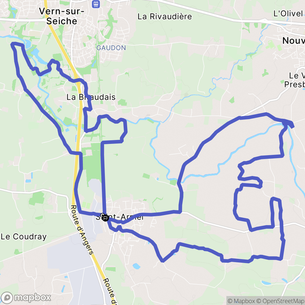 Saint-Armel : carte du parcours de randonnée - France