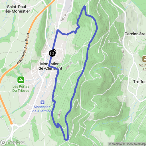 Monestier-de-Clermont : carte du parcours de randonnée - France