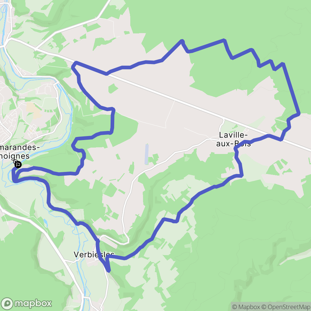 Chamarandes-Choignes : carte du parcours de randonnée - France