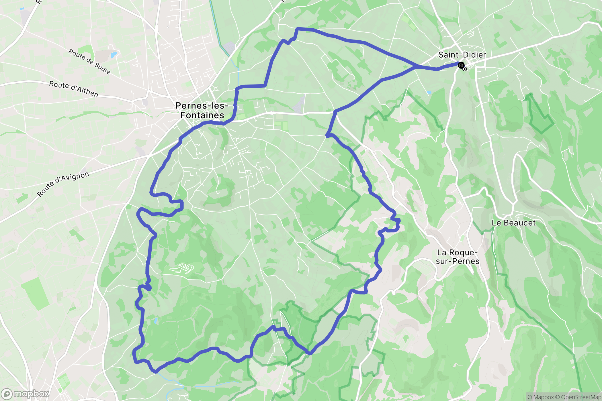 Saint-Didier : carte du parcours de randonnée - France