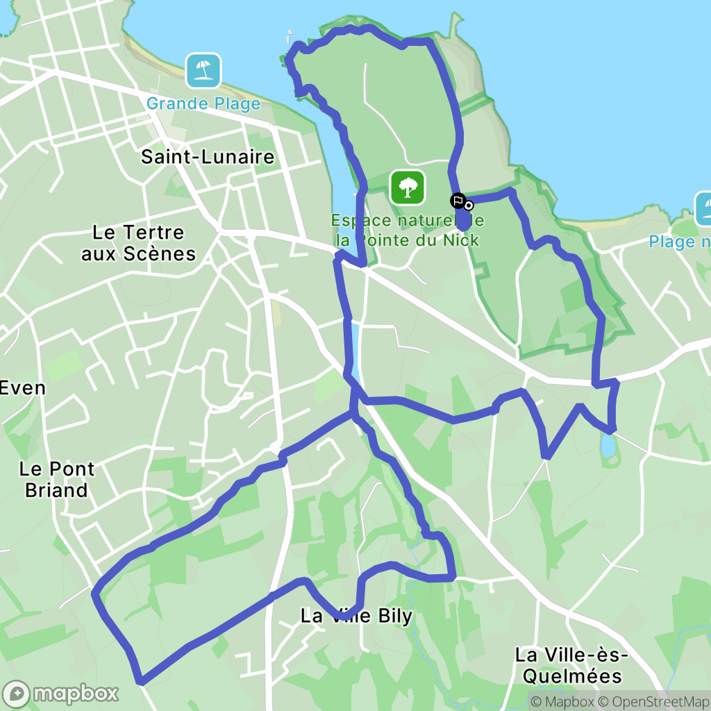 Saint-Lunaire : carte du parcours de randonnée - France