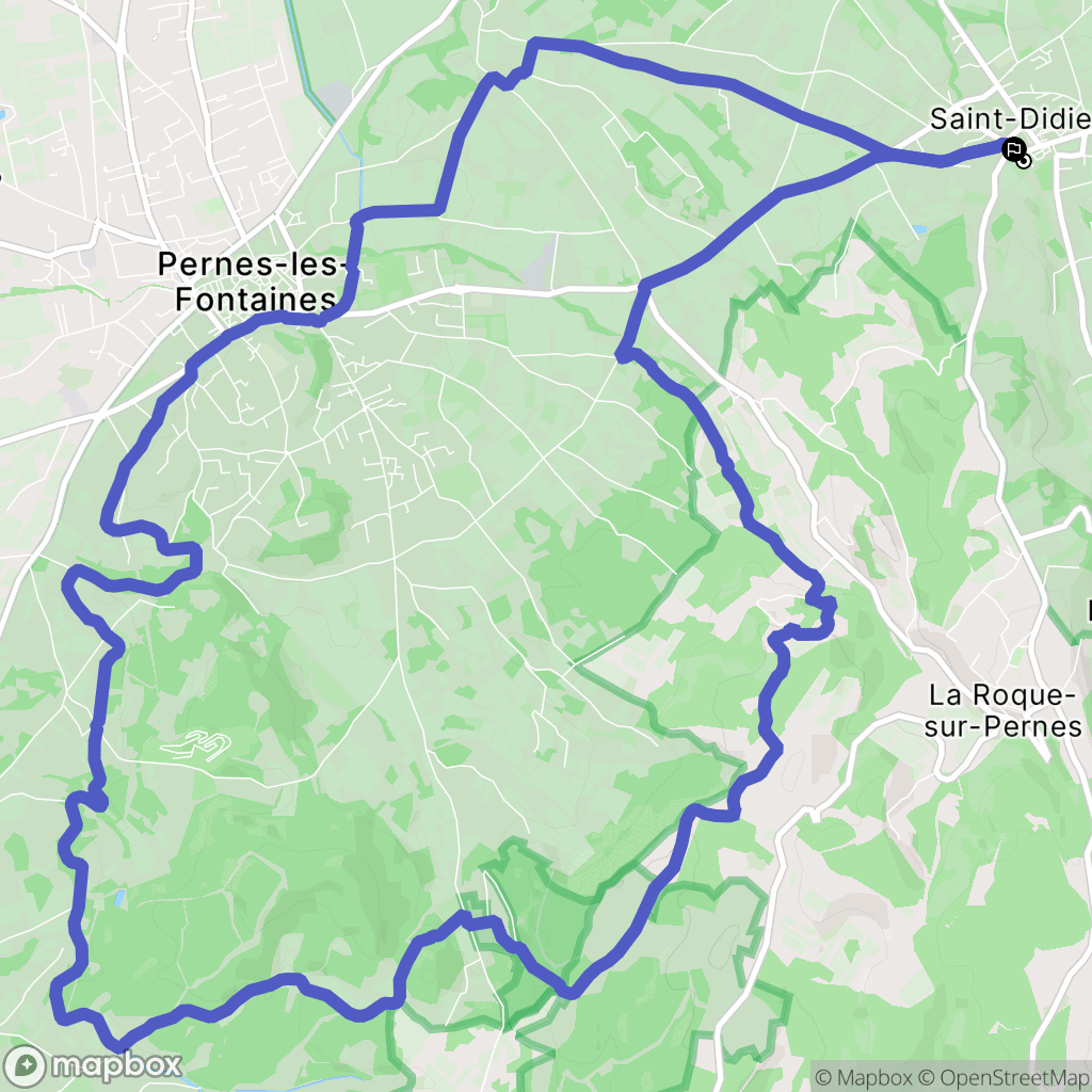 Saint-Didier : carte du parcours de randonnée - France
