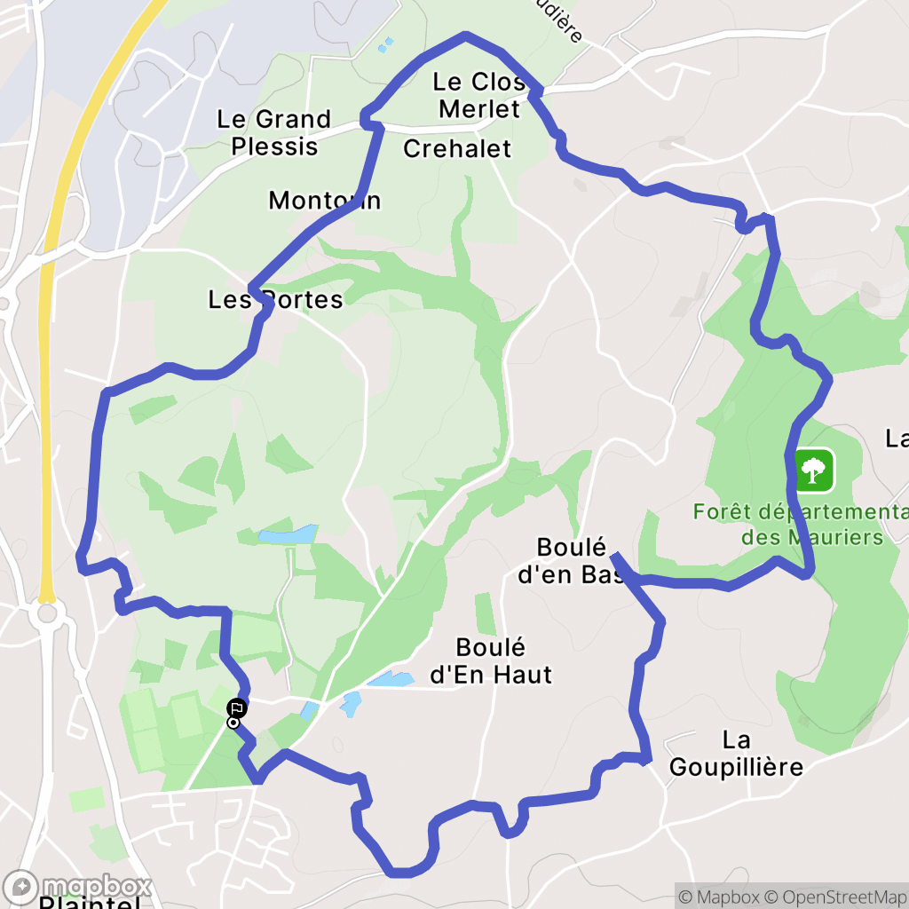 Plaintel : carte du parcours de randonnée - France