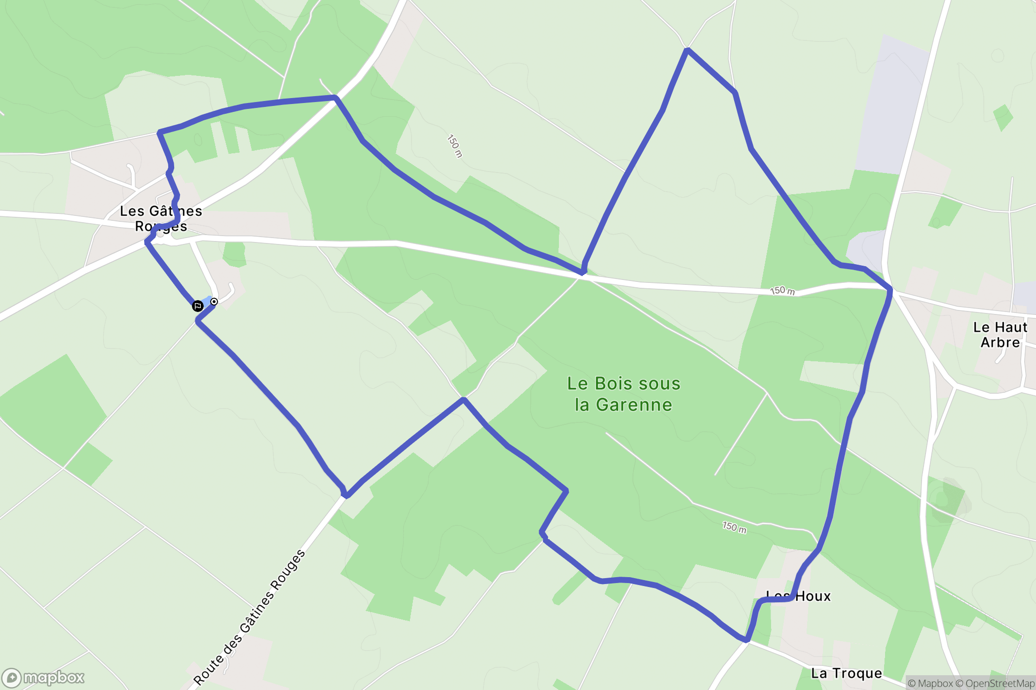 La Chaussée-d'Ivry : carte du parcours de randonnée - France