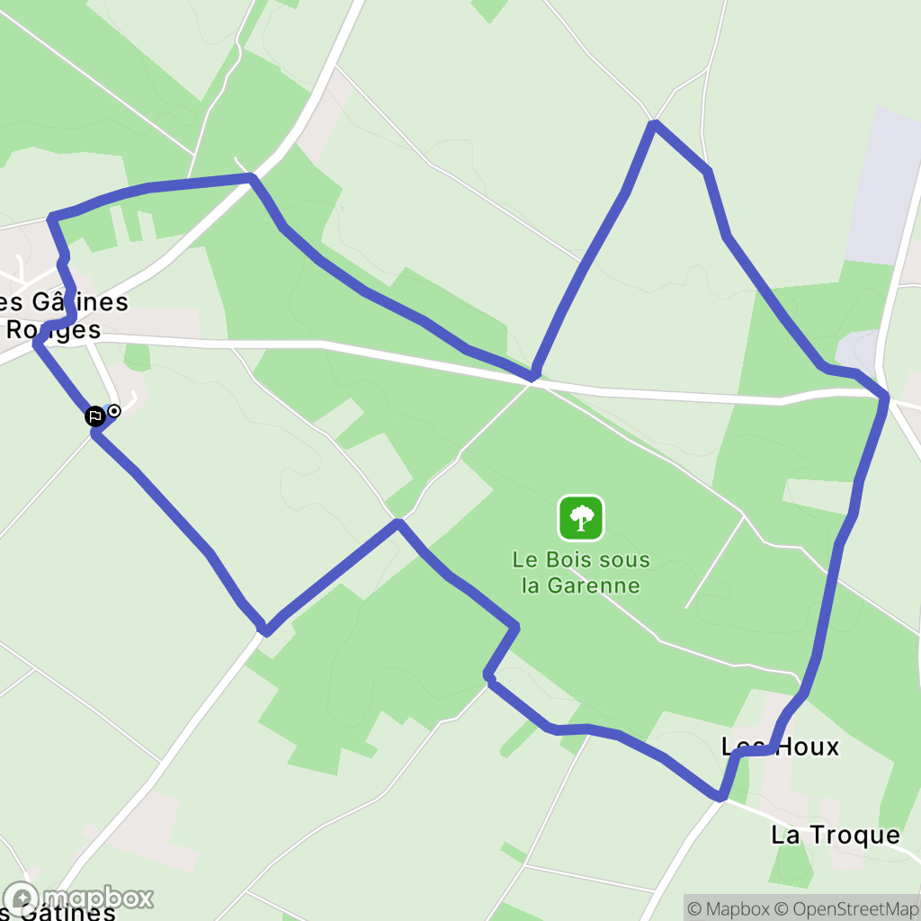 La Chaussée-d'Ivry : carte du parcours de randonnée - France
