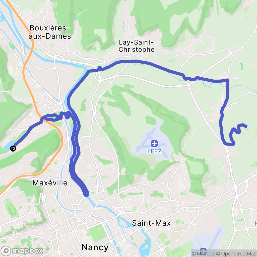 Champigneulles : carte du parcours de randonnée - France