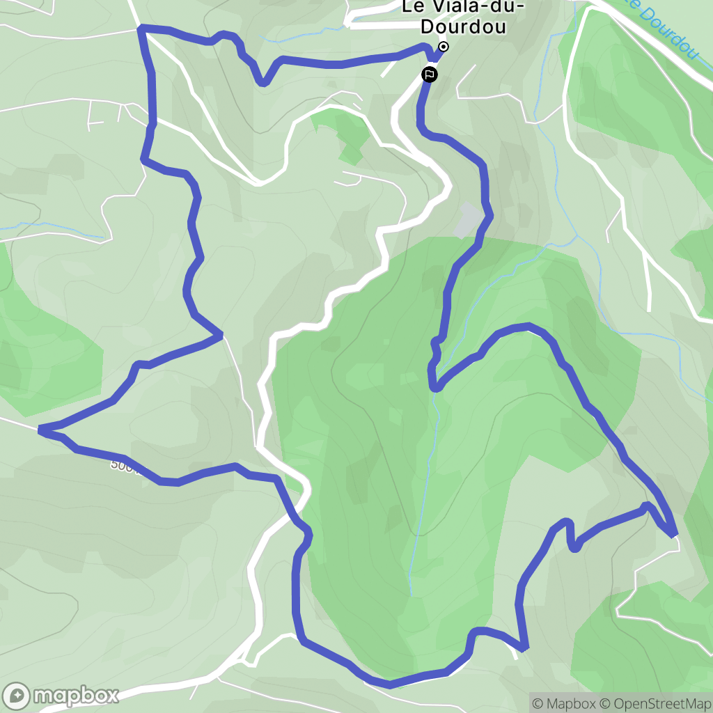 Calmels-et-le-Viala : carte du parcours de randonnée - France