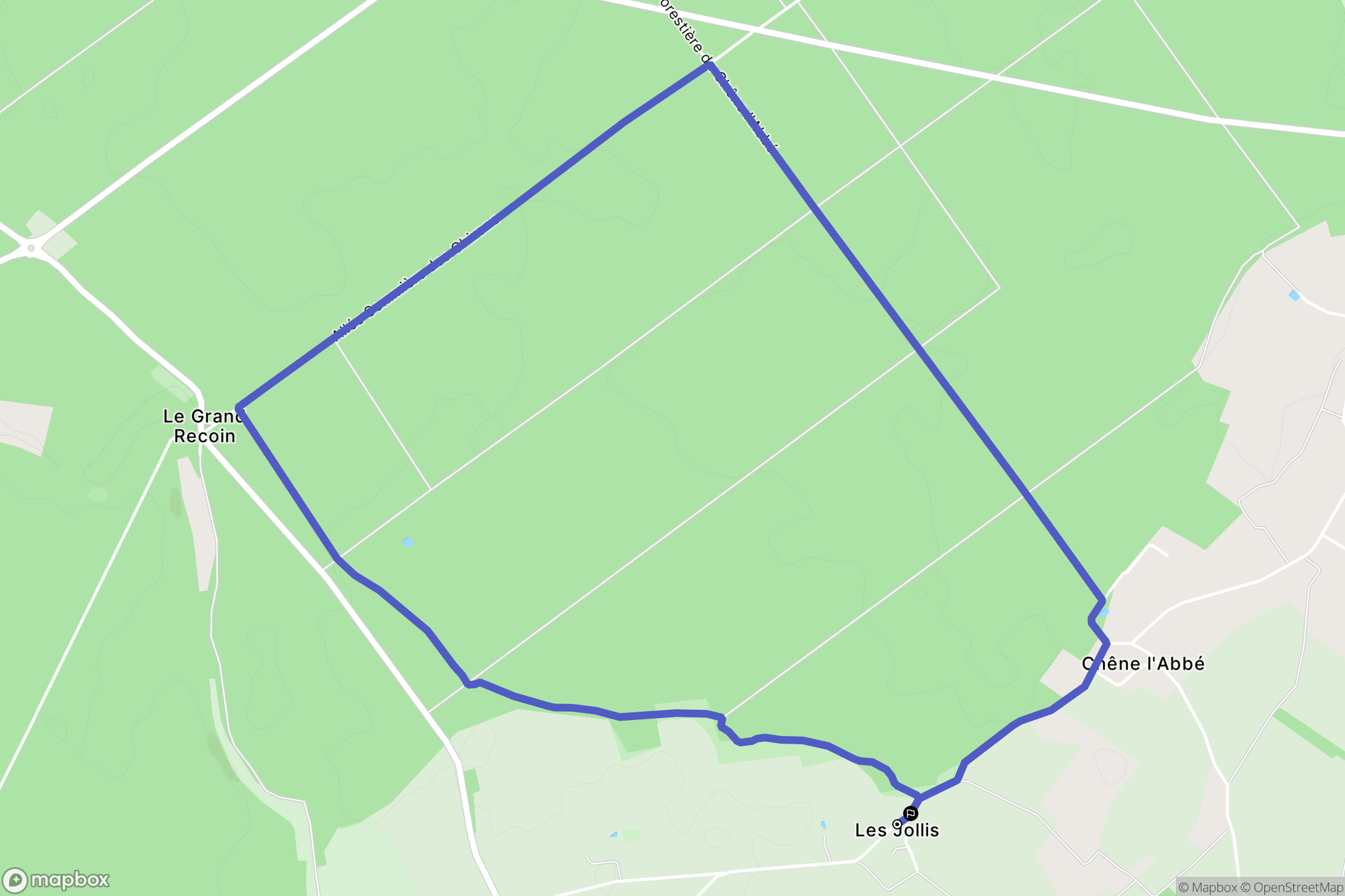 Liniers : carte du parcours de randonnée - France