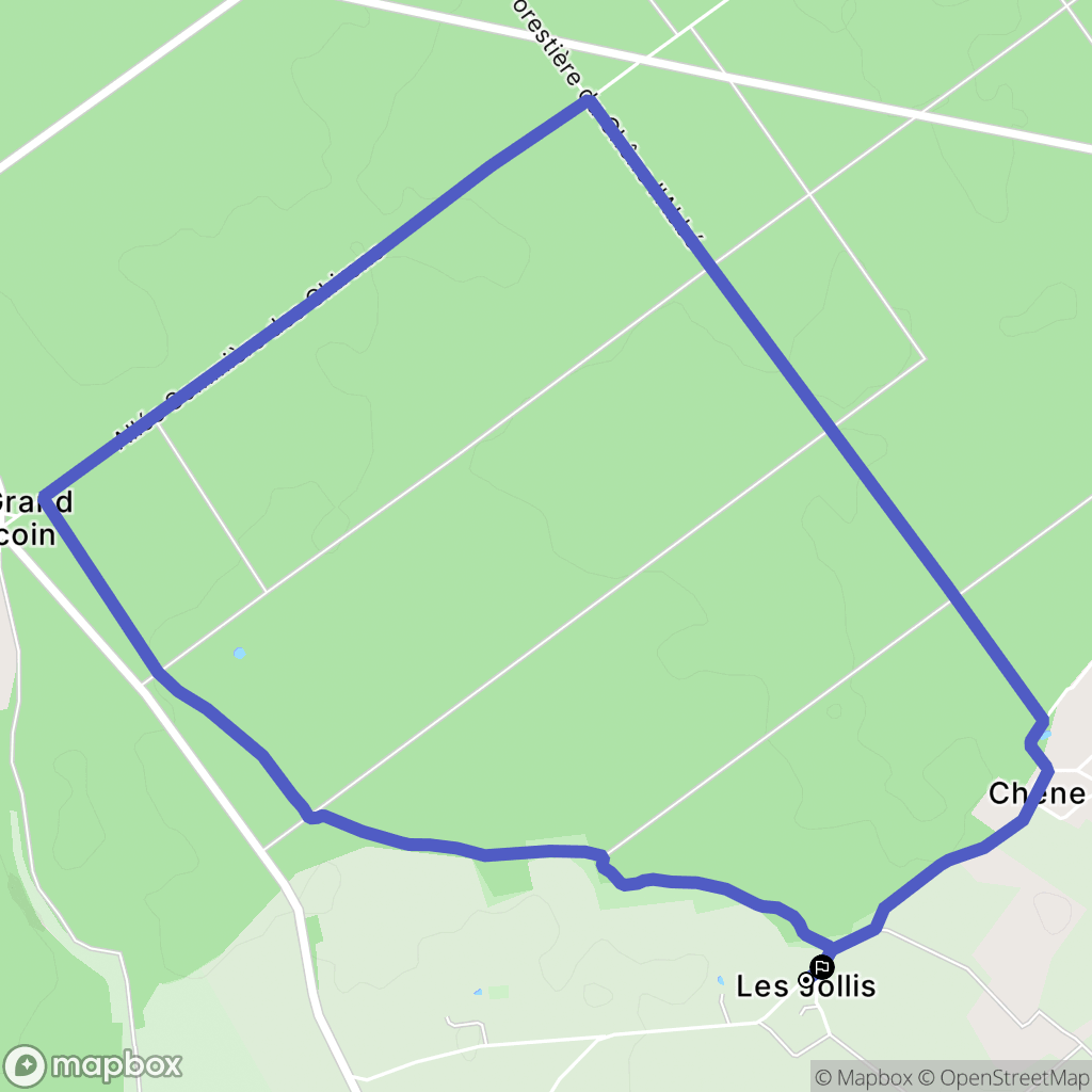 Liniers : carte du parcours de randonnée - France