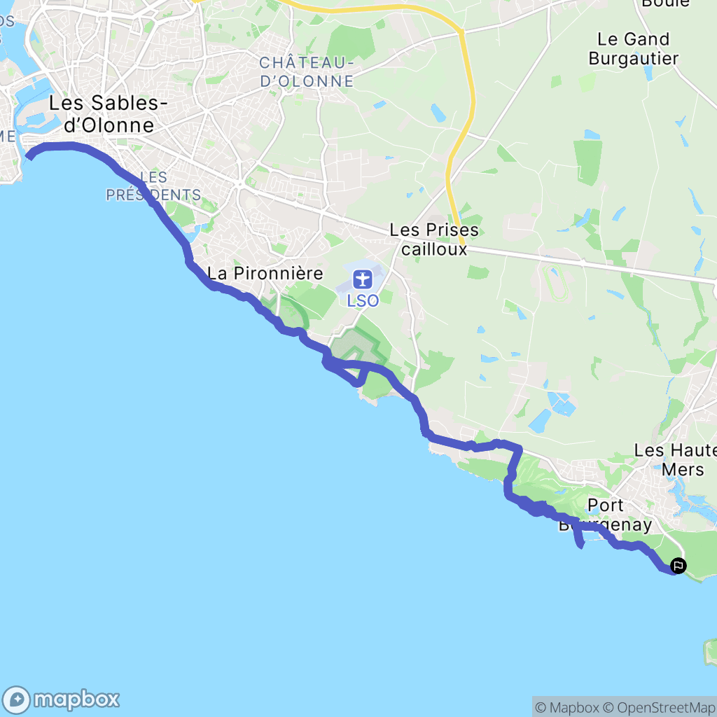 Talmont-Saint-Hilaire : carte du parcours de randonnée - France