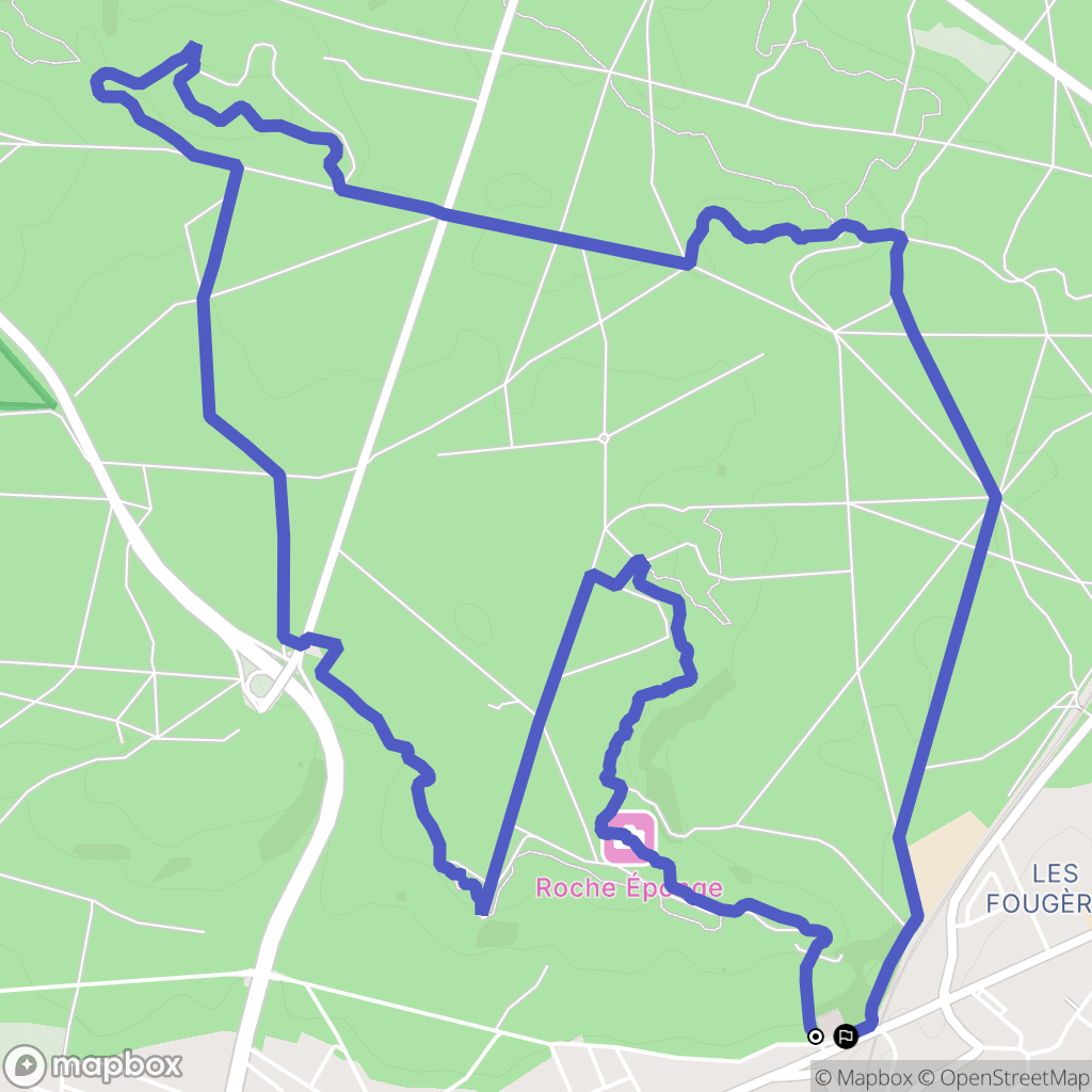 Avon : carte du parcours de randonnée - France