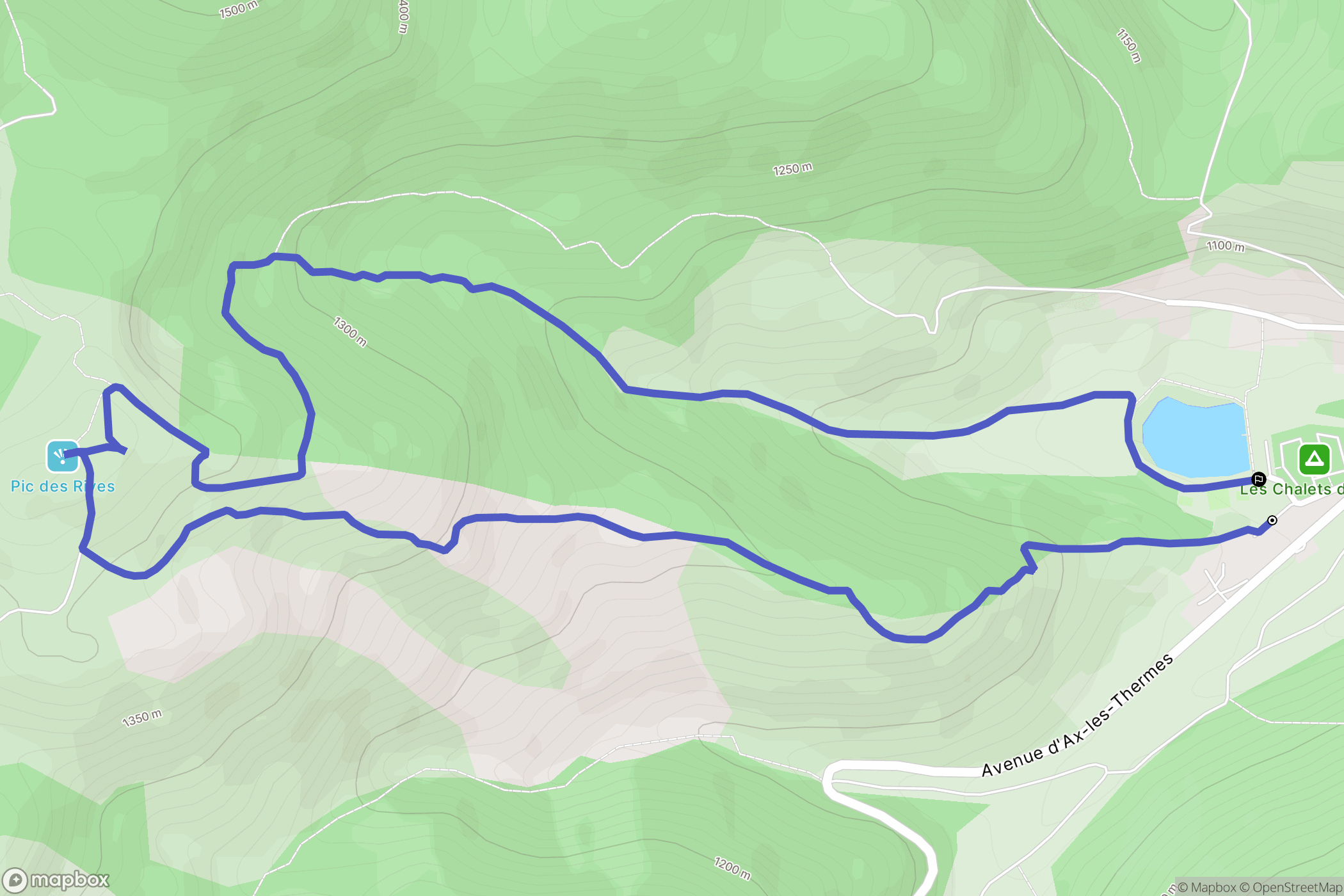 Belcaire : carte du parcours de randonnée - France