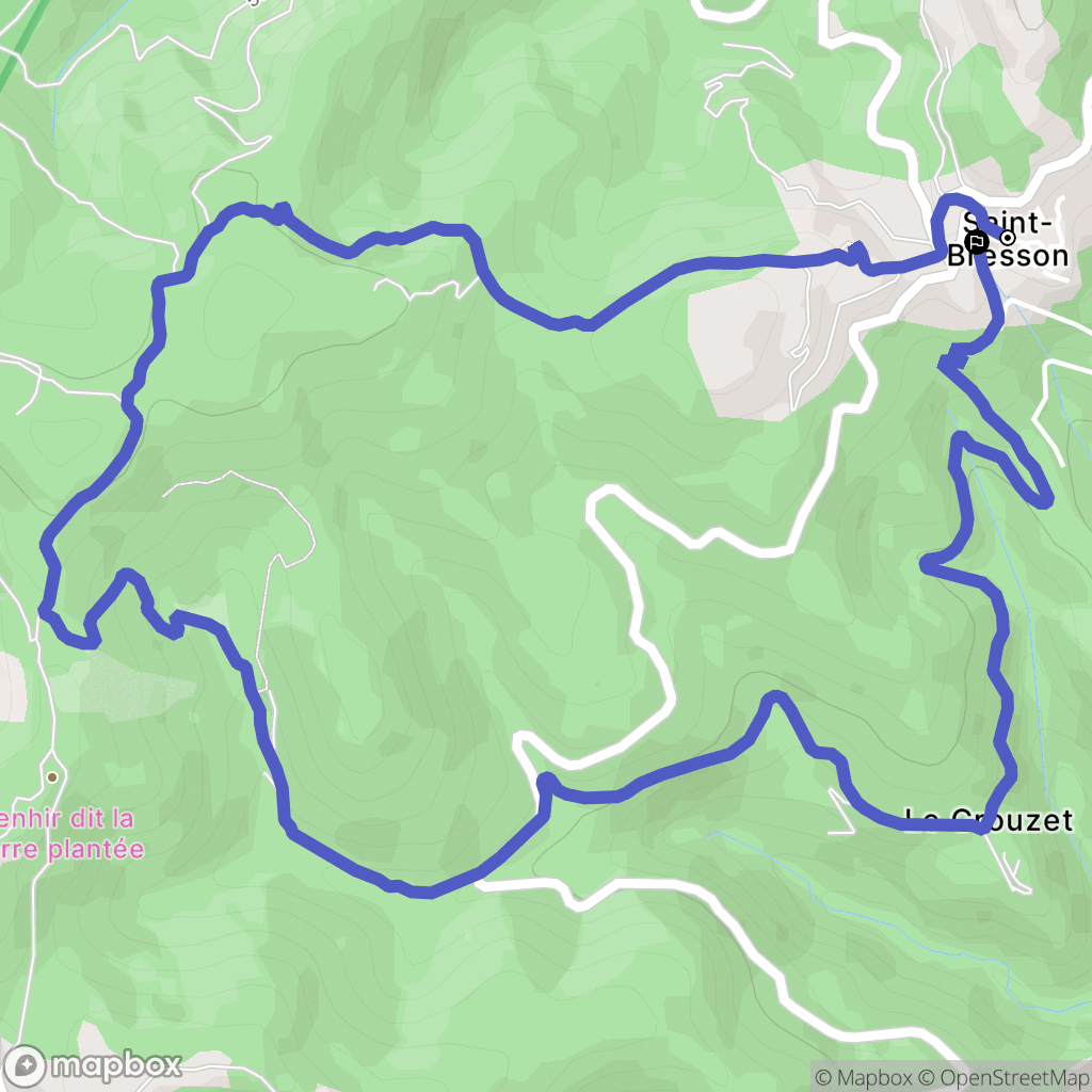 Saint-Bresson : carte du parcours de randonnée - France