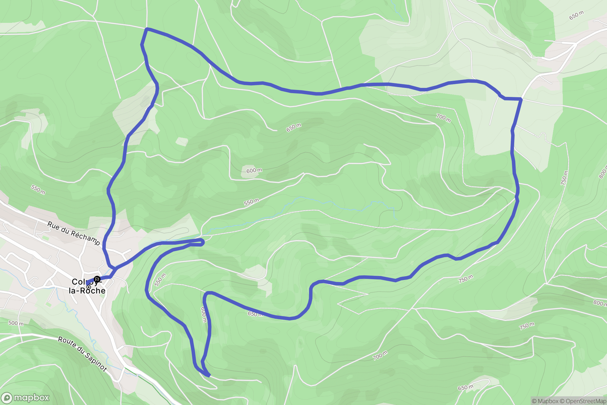 Colroy-la-Roche : carte du parcours de randonnée - France