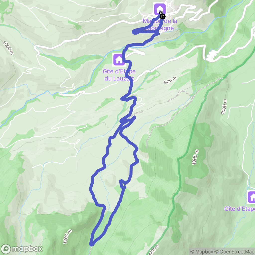 Lescun : carte du parcours de randonnée - France