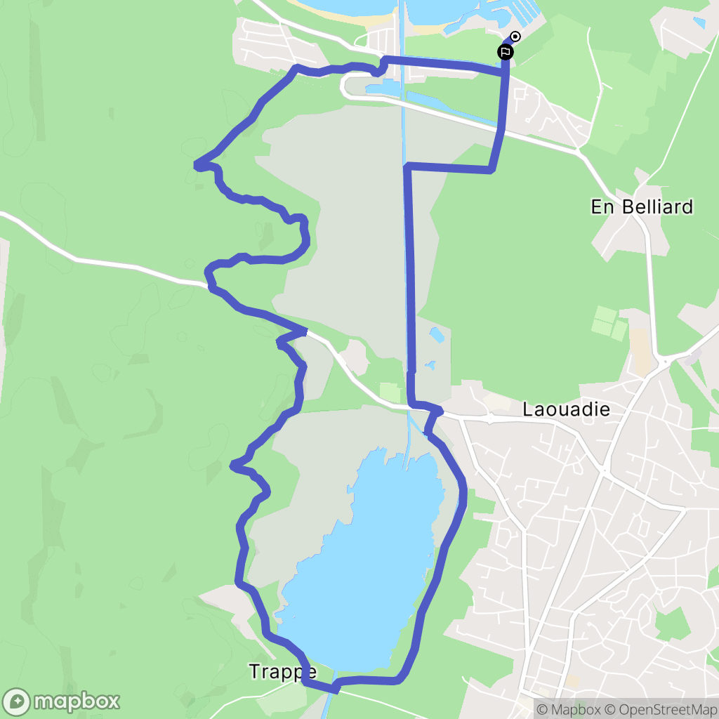 Biscarrosse : carte du parcours de randonnée - France