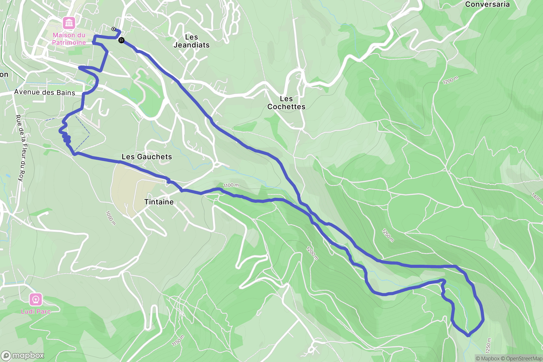 Villard-de-Lans : carte du parcours de randonnée - France