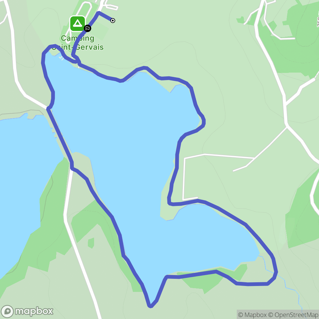Saint-Symphorien-de-Thénières : carte du parcours de randonnée - France