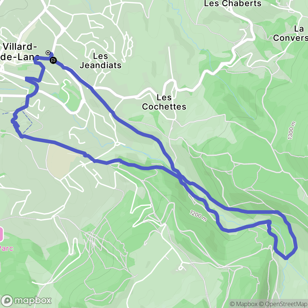 Villard-de-Lans : carte du parcours de randonnée - France