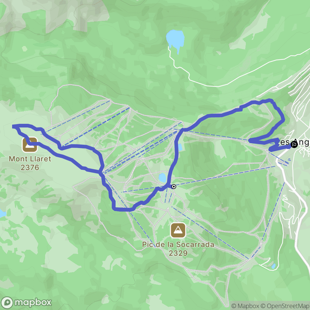 Les Angles : carte du parcours de randonnée - France