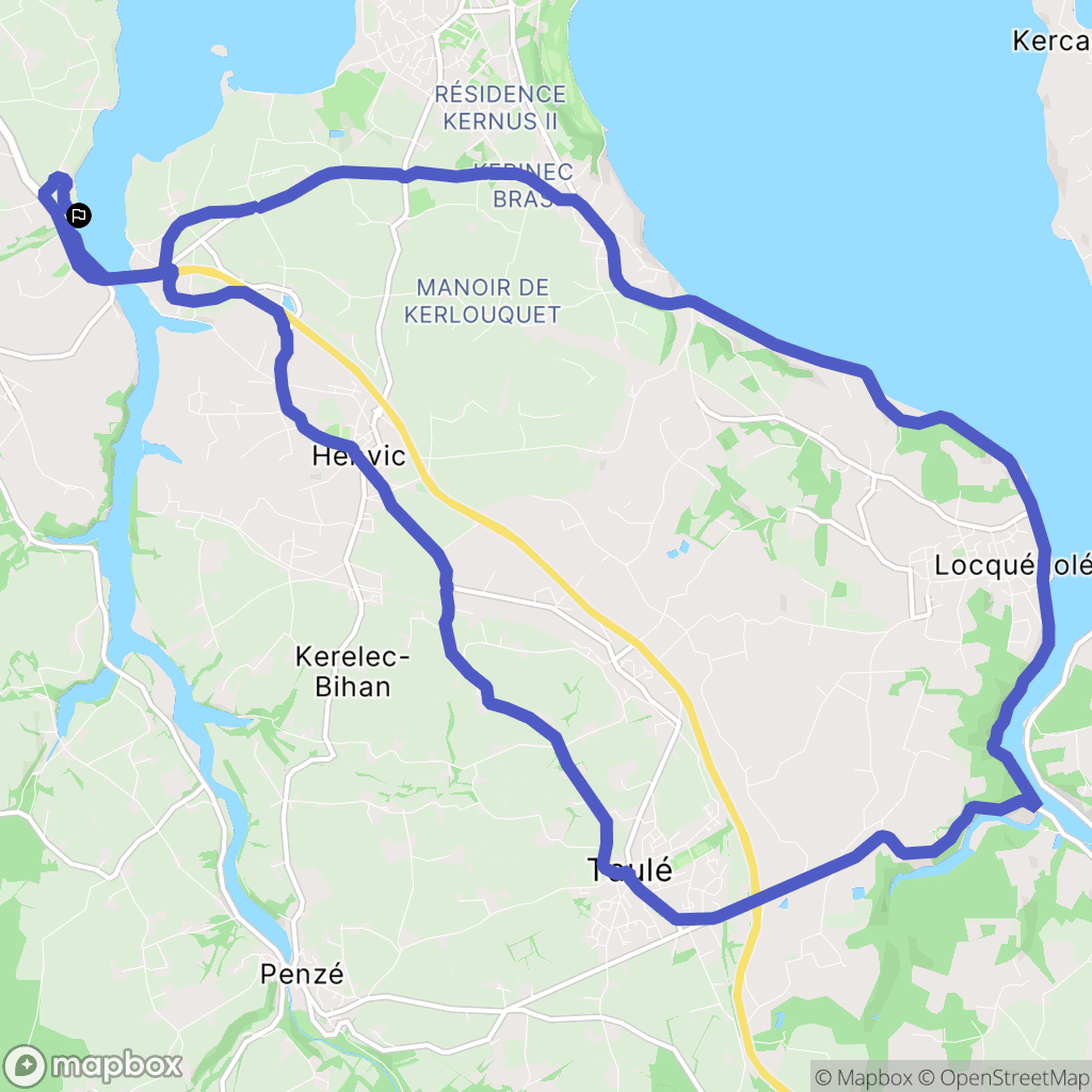 Saint-Pol-de-Léon : carte du parcours de randonnée - France