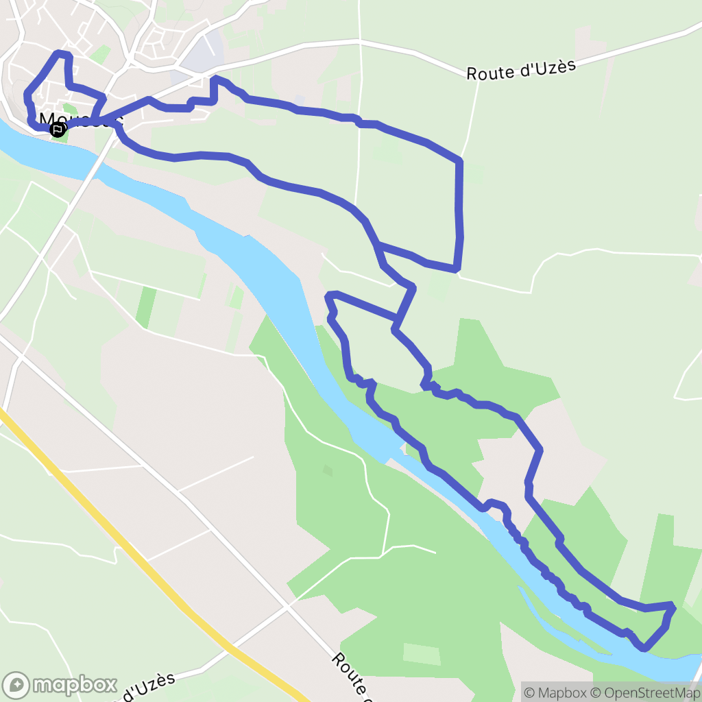 Moussac : carte du parcours de randonnée - France