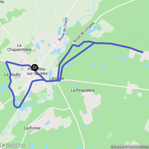 Pierrefitte-sur-Sauldre : carte du parcours de randonnée - France