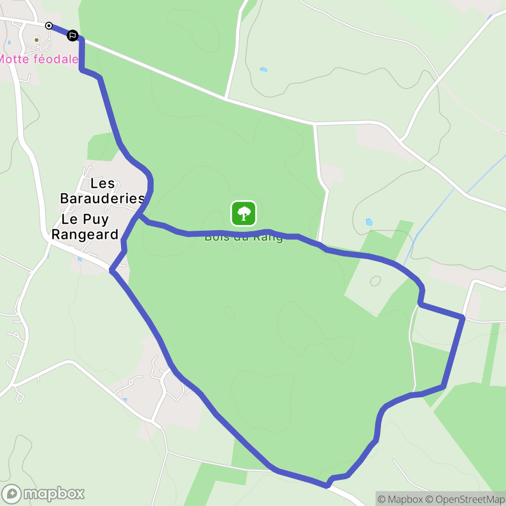 Cernusson : carte du parcours de randonnée - France