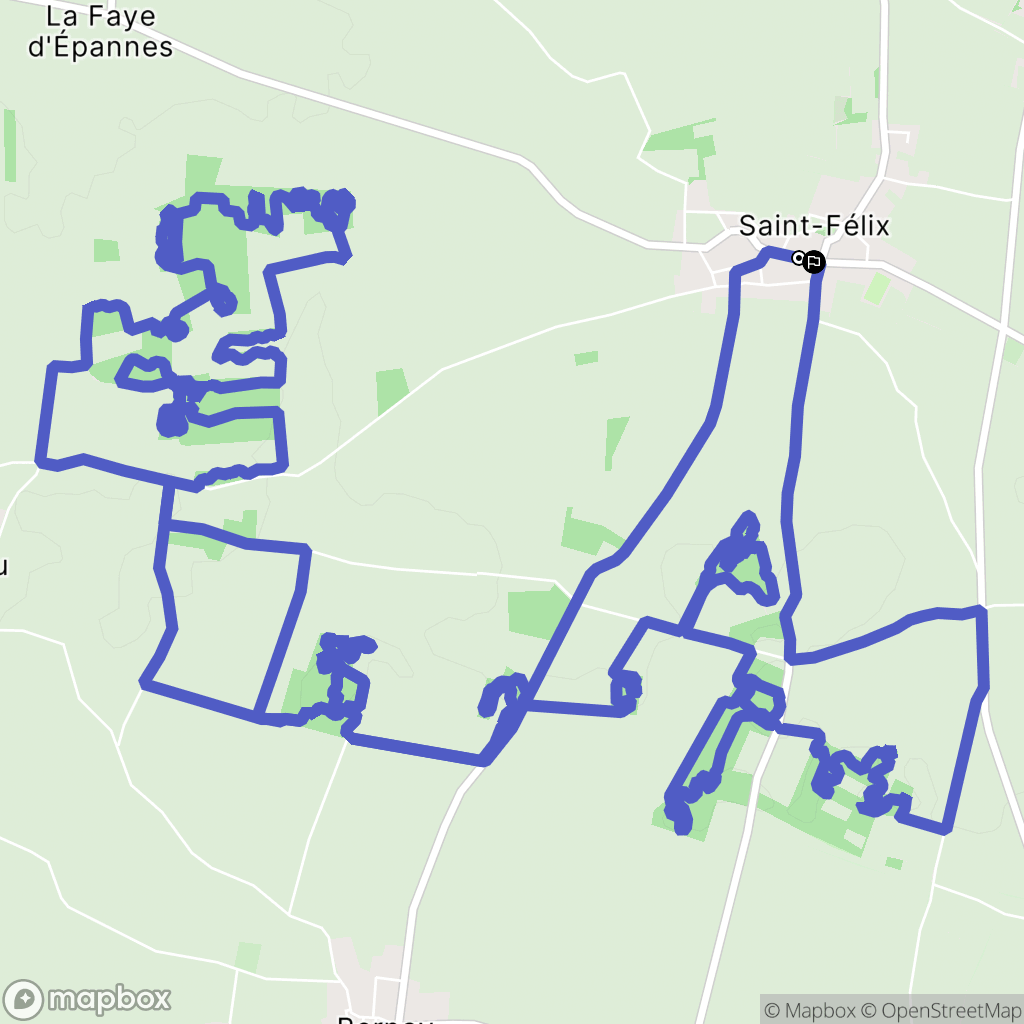 Saint-Félix : carte du parcours de randonnée - France